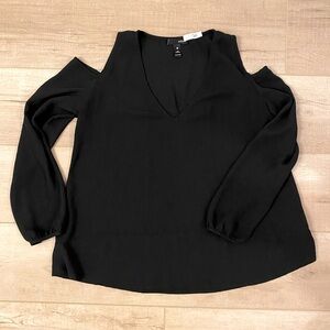 Aqua black off the shoulder top